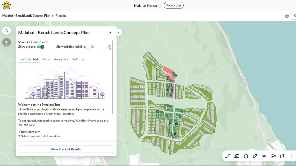 malahat nation bench lands concept plan in archistar precinct tool