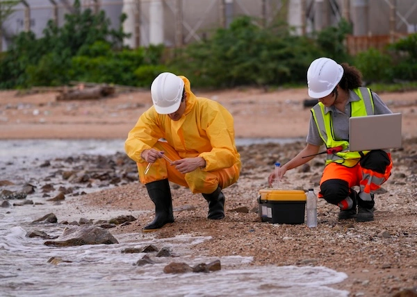 Greenfield-Brownfield Images-Internal3-600x428 two environmental scientists performing an assessment