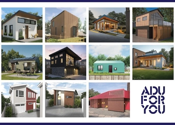 Zoning Reform Trends 2026-internal-ADU4YouComp-600x428 The 11 pre-approved designs from New York City's "ADU for You" program.