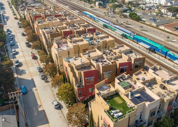 middle-density housing units near public transportation