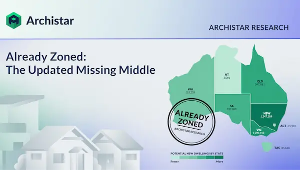 Cover of Archistar's Already Zoned: The Updated Missing Middle report